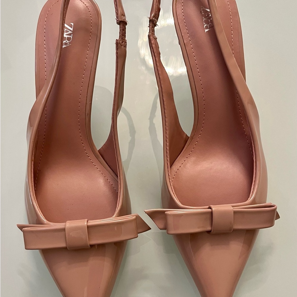 Zara Women's Pink Slingback Heels